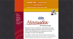 Desktop Screenshot of manufexindia.com